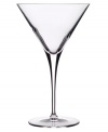 Smart style and sound construction make Crescendo martini glasses sing. A simply sleek silhouette for anytime enjoyment is crafted in Luigi Bormioli's SON.hyx, a revolutionary glass that's guaranteed to resist chipping and discoloration for 25 years.