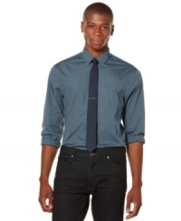 Upgrade your casual blah shirts to a modish style in one of these handsome colored shirts by Perry Ellis. Upgrade your casual blah shirts to a modish style in one of these handsome colored shirts by Perry Ellis.