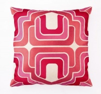 Trina Turk 20-Inch by 20-Inch Ogee Down-Filled Pillow, Pink Trina Turk 20-Inch by 20-Inch Ogee Down-Filled Pillow, Pink