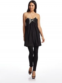THE LOOKStraplessBack zip closure with ruched and draped detailsBeaded bow at bust with draped detailTHE FITSheath silhouetteAbout 26 from bust to longest point of hemTHE MATERIALSilkCARE & ORIGINDry cleanImported THE LOOKStraplessBack zip closure with ruched and draped detailsBeaded bow at bust with draped detailTHE FITSheath silhouetteAbout 26 from bust to longest point of hemTHE MATERIALSilkCARE & ORIGINDry cleanImported