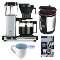 Technivorm 9541 Moccamaster 10 Cup Coffee Brewer Polished Silver w/ Bean Vac Coffee Canister Bundle Technivorm 9541 Moccamaster 10 Cup Coffee Brewer Polished Silver w/ Bean Vac Coffee Canister Bundle