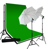 LimoStudio Photography 10'x10' Double Muslin Black White Green Chromakey Backdrop Support Kit 700W 33 White Photo Umbrella Light Kit, LMS709 LimoStudio Photography 10'x10' Double Muslin Black White Green Chromakey Backdrop Support Kit 700W 33 White Photo Umbrella Light Kit, LMS709