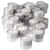 Tealight Candles White Unscented Set of 125 Tealight Candles White Unscented Set of 125