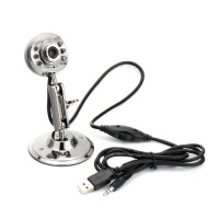 HDE® USB 2.0 Metal Finish Webcam with Microphone with 6 LED Lights HDE® USB 2.0 Metal Finish Webcam with Microphone with 6 LED Lights
