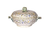 Toscana is a festive pattern with cheerful colorwashes on a beautiful French faience body. Toscana is a festive pattern with cheerful colorwashes on a beautiful French faience body.
