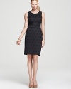 Update your LBD portfolio with this kate spade new york dress. Subtle polka dots add interest to the sleek silhouette for playful yet polished style.