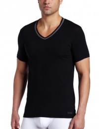 Calvin Klein Men's Micro Modal Essentials V-Neck, Black, X-Large