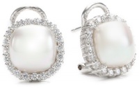 Majorica 9mm White Mabe Pearl with Cubic Zirconia Jacket Earrings Majorica 9mm White Mabe Pearl with Cubic Zirconia Jacket Earrings
