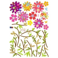 Nursery Easy Apply Wall Sticker Decorations - Floral Kaleidoscope Nursery Easy Apply Wall Sticker Decorations - Floral Kaleidoscope
