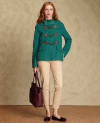 Tommy Hilfiger's wool-blend coat is rugged enough for a weekend retreat, yet stylish enough for city streets. Tommy Hilfiger's wool-blend coat is rugged enough for a weekend retreat, yet stylish enough for city streets.