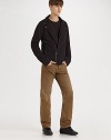 A slightly-slim version of the classic straight-leg fit, cut from premium denim with a worn-in and washed-out fade. Five-pocket style Inseam, about 34 Cotton Machine wash Made in USA 