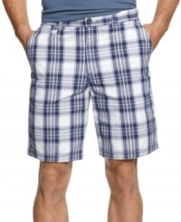 Plaid on these shorts from Club Room give instant pop to any outfit. Plaid on these shorts from Club Room give instant pop to any outfit.