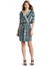 laundry BY SHELLI SEGAL Women's V-Neck Jersey Dress With Buckle, Bermuda, 6 laundry BY SHELLI SEGAL Women's V-Neck Jersey Dress With Buckle, Bermuda, 6