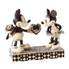 Disney Traditions by Jim Shore 4009260 Black and White Mickey and Minnie Valentine Figurine 6-Inch