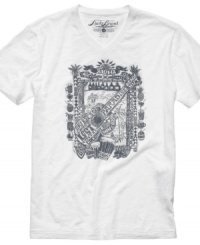 Paradise found. Your easy-to-wear weekend style is this t-shirt from Lucky Brand and a pair of you trusted jeans. Paradise found. Your easy-to-wear weekend style is this t-shirt from Lucky Brand and a pair of you trusted jeans.