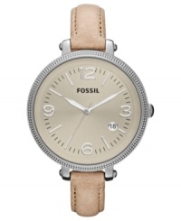 Enhance your casual looks with this soothing Heather collection watch, by Fossil. Enhance your casual looks with this soothing Heather collection watch, by Fossil.