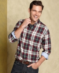 Pattern problems? Stay classic with this plaid shirt from Tommy Hilfiger. (Clearance) Pattern problems? Stay classic with this plaid shirt from Tommy Hilfiger. (Clearance)