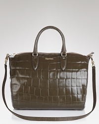 Max Mara's structured stamped leather tote is an investment in timeless style and classic design. Max Mara's structured stamped leather tote is an investment in timeless style and classic design.