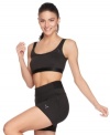The sports bra gets reinterpreted as a stylish essential by Puma. A seam at the front suggests fashionable bandeau styling, while the satin band is a luxe detail.