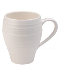 Evoking the natural exuberance of thrown pottery, the Mikasa Swirl mug brings unfussy elegance to your table in classic stoneware. Mug shown right. Evoking the natural exuberance of thrown pottery, the Mikasa Swirl mug brings unfussy elegance to your table in classic stoneware. Mug shown right.