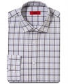 Cool crossovers. This plaid shirt from Hugo Boss is a modern update for the working man.