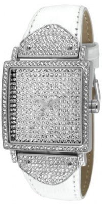 Peugeot Couture J5667WT Crystal Case White Leather Watch Peugeot Couture J5667WT Crystal Case White Leather Watch
