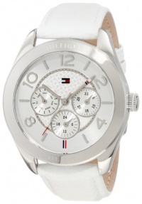 Tommy Hilfiger Women's 1781202 Sport Multifunction Stainless Steel Case and White leather Watch Tommy Hilfiger Women's 1781202 Sport Multifunction Stainless Steel Case and White leather Watch