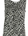 Calvin Klein Women's Printed Sleeveless Stretch Blouse Tank Top