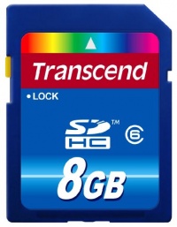 Transcend 8 GB Class 6 SDHC Flash Memory Card TS8GSDHC6