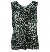 Calvin Klein Women's Animal Print Sleeveless Blouse Cream/Black