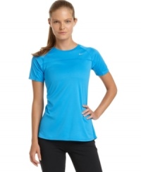 Nike's Miller tee features mesh insets at the side seams for maximum ventilation when you need it! The Dri-Fit fabric keeps you cool while providing UV protection, too. Nike's Miller tee features mesh insets at the side seams for maximum ventilation when you need it! The Dri-Fit fabric keeps you cool while providing UV protection, too.