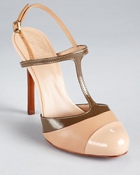 In an ombre-effect, color blocked silhouette, Tory Burch's trend-right Lexa slingbacks go forth in an earth-tone palette and T-strap shape. In an ombre-effect, color blocked silhouette, Tory Burch's trend-right Lexa slingbacks go forth in an earth-tone palette and T-strap shape.