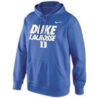 NCAA Nike Duke Blue Devils KO Lacrosse Practice Performance Hoodie - Duke Blue (Small)