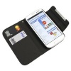 iTALKonline Wallet Case Cover with Credit / Business Card Holder For Samsung i9300 Galaxy S3 III-Black