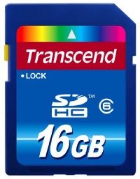 Transcend 16 GB Class 6 SDHC Flash Memory Card TS16GSDHC6