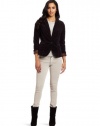 Calvin Klein Jeans Women's Power Stretch Corduroy Blazer, Black, Large