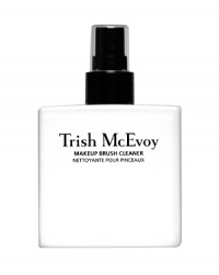 This quick-drying, antibacterial gentle spray instantly cleans and disinfects brushes between uses.* Safe for natural or synthetic hairs* Evaporates quicklySpray generous amount of Brush Cleaner onto paper towel and swipe your Trish brushes gently back and forth removing all traces of color. Allow brush to dry briefly before using. This quick-drying, antibacterial gentle spray instantly cleans and disinfects brushes between uses.* Safe for natural or synthetic hairs* Evaporates quicklySpray generous amount of Brush Cleaner onto paper towel and swipe your Trish brushes gently back and forth removing all traces of color. Allow brush to dry briefly before using.