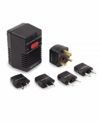 The power of being prepared. This compact kit includes a dual voltage converter and 5 country adapter plugs, so you can experience the comforts of home wherever you travel. The power of being prepared. This compact kit includes a dual voltage converter and 5 country adapter plugs, so you can experience the comforts of home wherever you travel.