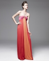 Featuring bright colorblocking, this Neon maxi dress makes a glam statement with gold hardware! Featuring bright colorblocking, this Neon maxi dress makes a glam statement with gold hardware!