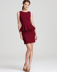 Flaunt fabulous feminine style in this peplum-adorned ponte dress from Aqua. Team with towering heels for added glamour. Flaunt fabulous feminine style in this peplum-adorned ponte dress from Aqua. Team with towering heels for added glamour.
