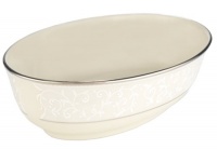 Lenox Pearl Innocence Platinum-Banded Fine China Open Vegetable Bowl Lenox Pearl Innocence Platinum-Banded Fine China Open Vegetable Bowl
