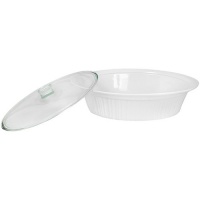 CorningWare French White 2 Piece 4-Quart Covered Oval Roaster CorningWare French White 2 Piece 4-Quart Covered Oval Roaster