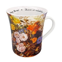 Inspired by Burat's famous flower painting, this mug makes a perfect gift for the consummate art lover. Inspired by Burat's famous flower painting, this mug makes a perfect gift for the consummate art lover.