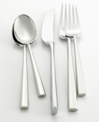 The Malmo flatware collection from kate spade new york redefines the modern look with precision lines and uniquely sloping, tube-like handles.