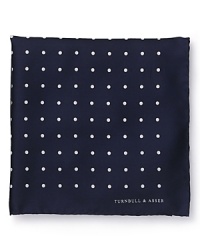 Handcrafted from exceptional silk with a stately polka dot design, this pocket square perfectly accents your distinguished attire. From Turnbull & Asser. Handcrafted from exceptional silk with a stately polka dot design, this pocket square perfectly accents your distinguished attire. From Turnbull & Asser.