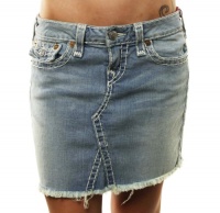 True Religion Women's Sadie Mini Super T Skirt Denim Jean Cowgirl Skirt True Religion Women's Sadie Mini Super T Skirt Denim Jean Cowgirl Skirt