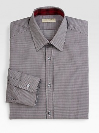 A classic fit in a neat check-pattern design tailored from crisp cotton.Button-frontPoint collarCottonMachine washImported A classic fit in a neat check-pattern design tailored from crisp cotton.Button-frontPoint collarCottonMachine washImported