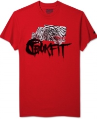 A graffiti style graphic gives this Trukfit tee its cool street style. A graffiti style graphic gives this Trukfit tee its cool street style.