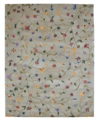 A garden of earthly delights. The Julian Collection sets new standards of quality and clarity for hand-tuffed, hand-carved carpets. A veritable rainbow of flowers and vines set against a soft gold ground. Woven from luxurious 100% premium wool pile rivaling the finest hand-knotted rugs for texture and opulence. Luster-washed for added sheen. A garden of earthly delights. The Julian Collection sets new standards of quality and clarity for hand-tuffed, hand-carved carpets. A veritable rainbow of flowers and vines set against a soft gold ground. Woven from luxurious 100% premium wool pile rivaling the finest hand-knotted rugs for texture and opulence. Luster-washed for added sheen.