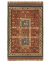 Make your space stand out with this markedly decorative piece, woven by hand from wool and cotton yarns. In distinctive shades of red and blue, the Highlands rug represents the ultimate in quality and workmanship, designed for the high-traffic areas of your home.